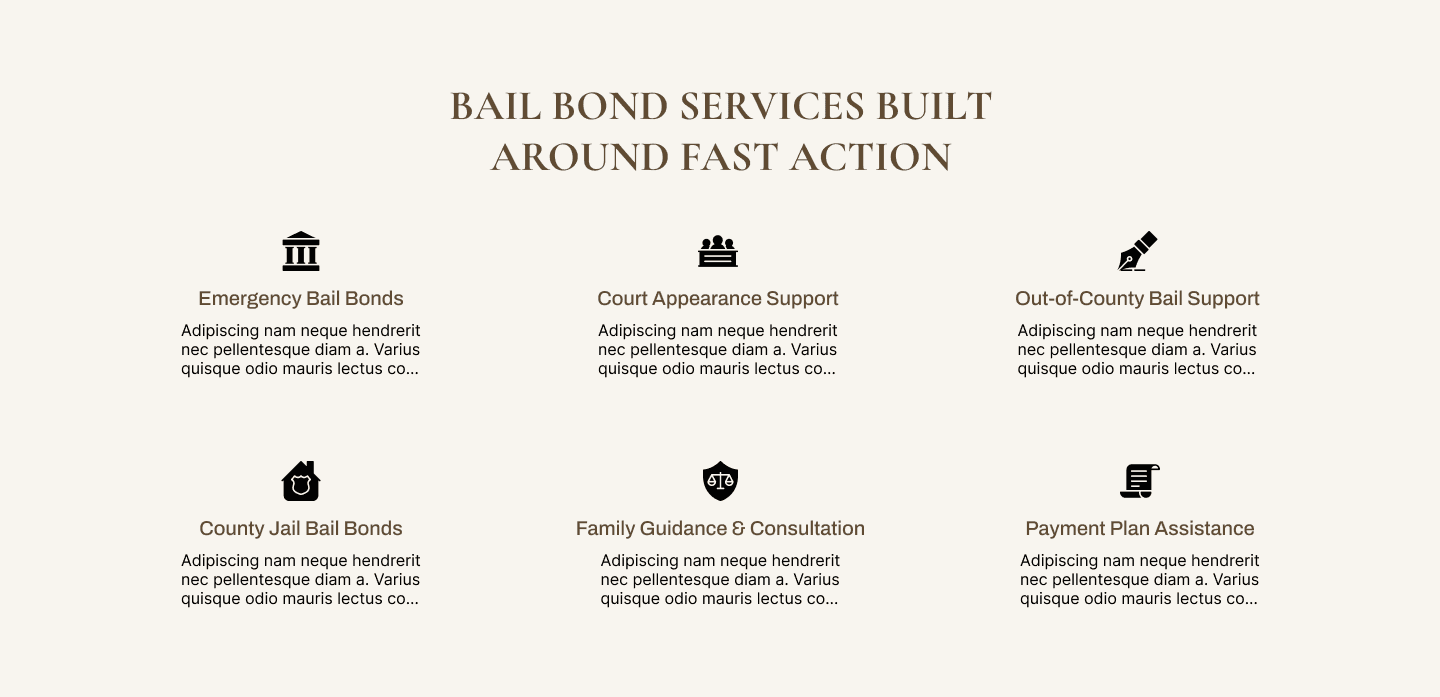 Guardian Bail Bonds Services Section