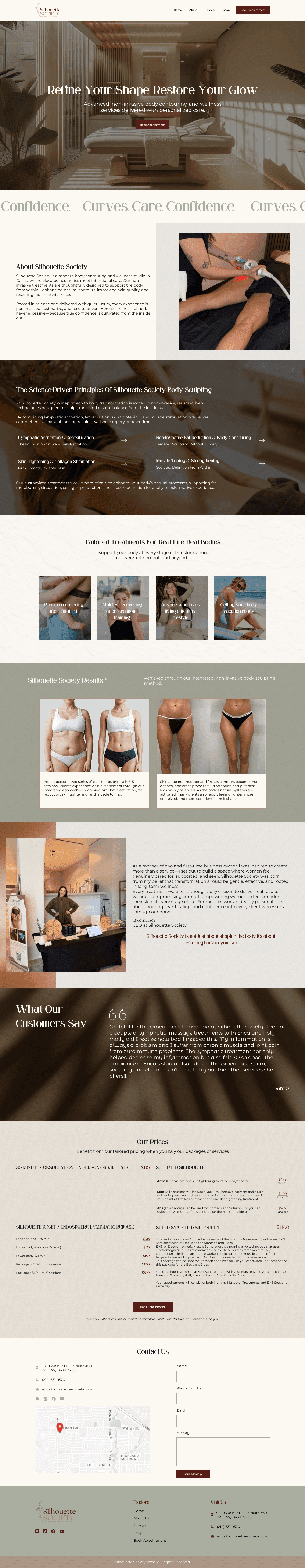 Silhouette Society Full website screenshot