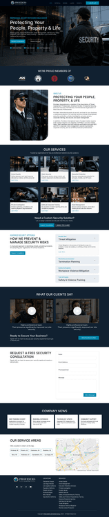 Proivder International Services Full website image